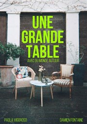 Une grande table avec du monde autour Thtre Lulu Affiche