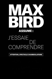 Max Bird dans J'essaie de comprendre Thtre  l'Ouest Caen Affiche