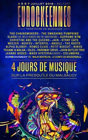 Les Eurockeennes de Belfort Pass 4 jours - valable du jeudi 4 au dimanche 7 juillet Presqu'ile du Malsaucy Affiche