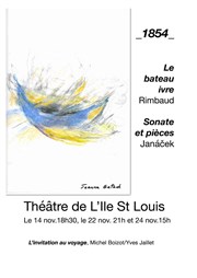 __1854__ le bateau ivre de Rimbaud et pièces piano seul de Janàcek Thtre de l'Ile Saint-Louis Paul Rey Affiche