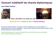 Concert méditatif de chants diphoniques Espace Osada Affiche