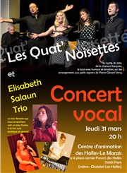 Les Quat'noisettes et Elisabeth Salaün trio Centre d'animation Les Halles Affiche