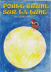 Poule brune sur la lune Le mouchoir de poche Affiche