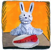 Bon appétit Mr Lapin Akton Thtre Affiche