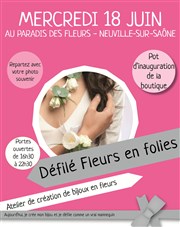 Défilé de mode fleurs en folies : je participe ! Au paradis des fleurs Affiche