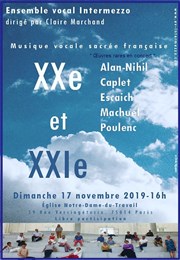 Musique sacrée française des XXème et XXIème siècles pour Choeur Eglise Notre-Dame du Travail Affiche