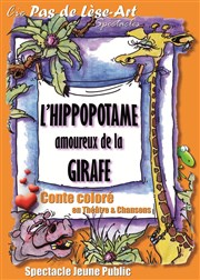 L'hippopotame amoureux de la girafe Pniche Didascalie Affiche