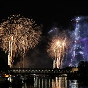 Croisière Feu d'artifices du 14 juillet 2018 Bateau Belle Valle Affiche