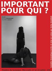 Important pour qui ? Petit gymnase au Thatre du Gymnase Marie-Bell Affiche