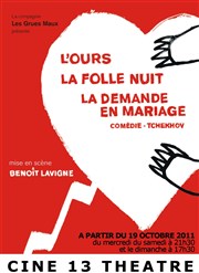 L'ours, la folle nuit, la demande en mariage Thtre Lepic Affiche