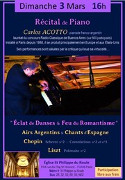 Récital Piano : Liszt, Chopin, Airs Argentins & d'Espagne glise St Philippe du Roule Affiche