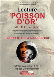 Poisson d'or de J.M.G. Le Clézio - Lecture Thtre Darius Milhaud Affiche