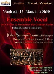 L'ensemble vocal des choeurs & orchestres des grandes ecoles Eglise Saint Paul - Saint Louis Affiche