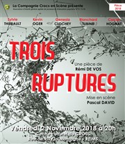 Trois ruptures de Rémi De Vos Centre Culturel du CROUS Affiche