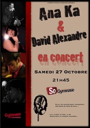 Ana KA + David Alexandre SoGymnase au Thatre du Gymnase Marie Bell Affiche