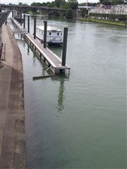 Pensons, colorons Quai de Seine Affiche