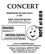 Concert Note et Bien Eglise Sainte-Marguerite Affiche