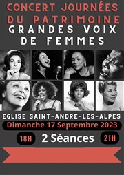 Grandes voix de Femmes | Journées du Patrimoine de Saint André les Alpes glise Saint-Andr-Les Alpes Affiche