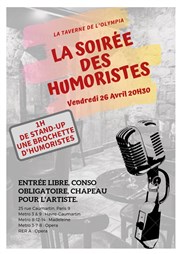 La soirée des humoristes La Taverne de l'Olympia Affiche