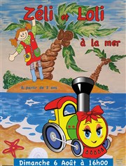 Zeli et Loli à la mer Jardin d'Angls Affiche