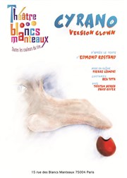 Cyrano | Version Clown Thtre Les Blancs Manteaux Affiche