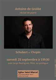 Récital Schubert et Chopin | par Antoine de Grolée Eglise Lutherienne de Saint Marcel Affiche