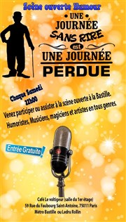 Une journée sans rire, Scène ouverte humour Le Voltigeur Affiche