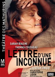 Lettre d'une inconnue | avec Sarah Biasini Thtre des Mathurins - Studio Affiche