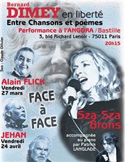 Bernard Dimey en liberté : face à face Sza-Sza Brons et Marcel Marin L'Angora Affiche