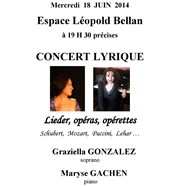 Concert lyrique de Schubert à Lehar en passant par Mozart, Puccini Espace Lopold Bellan Affiche