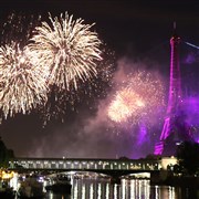 Croisière feu d'artifices | 14 juillet 2018 Bateau Louisiane Belle Affiche