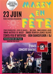 Massy en fête : Concert UK on the rocks & Feu d'artifice Parc Georges Brassens Affiche