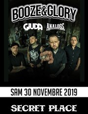 Booze and Glory + Giuda + The Analogs Secret Place Affiche