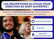 Stage pour humoristes débutant.es La Nouvelle Seine Affiche