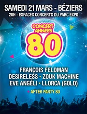 Concert années 80 parc des expos de Bziers Affiche