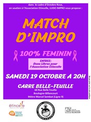 Ludo Impro | match d'impro au profit d'Octobre Rose Carr Club Bellefeuille Affiche