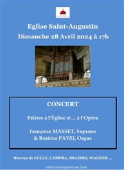 Prières à l'église... et à l'opéra Eglise Saint-Augustin Affiche