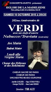 202-ème Anniversaire de Verdi Eglise de la Madeleine Affiche