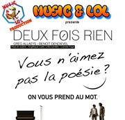 Deux fois rien Salle Georges Dael Affiche