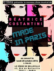 Béatrice Costantini | Made in Paris Le Zbre de Belleville Affiche