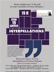 Rencontre autour du livre "Interpellations" d'Octave Mirbeau La Guinguette du Monde Affiche