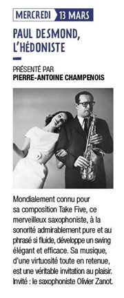 Paul Desmond, l'hedoniste Salon Mauduit Affiche