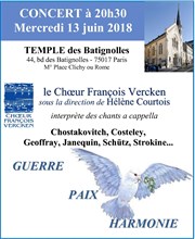 Concert du Choeur Vercken Eglise rforme des batignolles Affiche