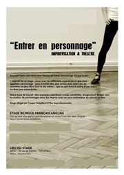 Improvisation théâtre : entrer en personnage | Stage bilingue français-anglais Artic Affiche