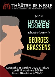 Le trio Les oiseaux rares chante et raconte Georges Brassens Thtre de Nesle - grande salle Affiche