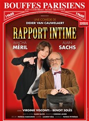 Rapport intime | avec Macha Méril et Alain Sachs Thtre des Bouffes Parisiens Affiche