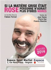 Fabian Ferrari dans Si la matière grise était rose, personne n'aurait plus d'idées noires Temple Saint Martial Affiche