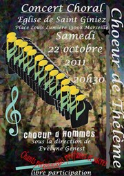 Concert du Choeur de Thélème Eglise de saint Giniez Affiche