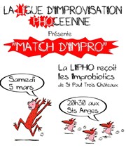 Match d'improvisation théâtrale LIPho vs Improbiotics Espace Saint Anges Affiche