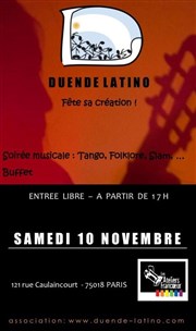 Fête de création de l'association Duende Latino Les ateliers Francoeur Affiche